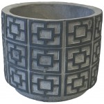Cache pot en ciment - Gris foncé