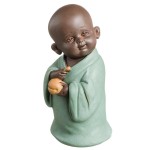 Statue petit moine bouddhiste en r�sine 10 cm