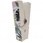 Pince  linge dco gante - Blanche verte et rose