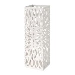 Porte-parapluies en métal blanc brillant 49 cm