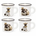 Set de 4 tasses expresso chiens en c�ramique