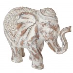 Grande statuette lphant blanc patin 30 cm