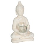 Porte Bougie Bouddha en terre cuite