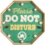 Grande Plaque en bois Ne pas dranger lumineuse