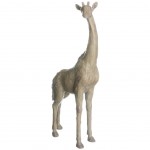 Statue girafe aspect argile 50 cm