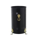 Porte parapluie rond en métal noir 40.5 cm