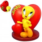Tirelire en rsine Titi coeur