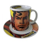 Coffret mug et assiette Superman Pixels en c�ramique
