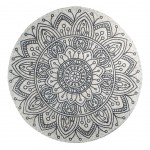 Tapis mandala 90 cm naturel