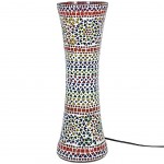 Lampe vase en verre multicolore