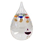 Thermom�tre de Galil�e en verre transparent 16 cm