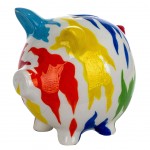 Tirelire cochon pop multicolore