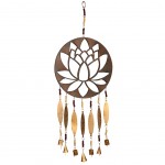Mobile Lotus en Bois et Métal brun