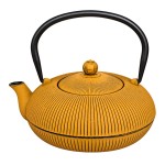 Th�i�re japonaise fonte �maill�e moutarde 1,2 L avec infuseur