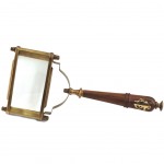 Loupe dcorative en laiton, Verre et Bois
