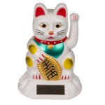 Figurine solaire chat porte bonheur