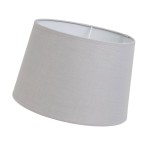 Abat-jour tambour gris hauteur 18,5 cm