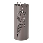 Porte-parapluies taupe en métal 48.5 cm