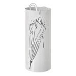 Porte-parapluies blanc en métal 48.5 cm