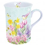 Jardin fleuri - Tasse  th en Porcelaine Fine