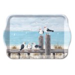 Petit plateau rectangulaire mouettes sur le quai