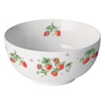 Bol en Porcelaine Fine - Fraises Dlicieuses