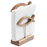 Porte-serviettes en bois de manguier  19,5 cm