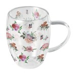 Tasse en verre double paroi  Jardin des Papillons