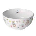Bol en porcelaine fine jardin de pques