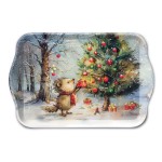 Mini plateau hrisson et sapin dcor