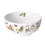 Bol en porcelaine fine oiseaux dhiver  0,40 L