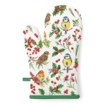 Gant de cuisine oiseaux dhiver  18 x 30 cm