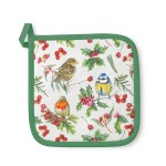 Manique de cuisine oiseaux dhiver  20 x 20 cm