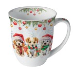 Mug en porcelaine fine chiots de Noël – 0,4 litre Mug en porcelaine fine chiots de Noël – 0,4 litre