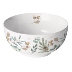 Bol en porcelaine fine d�cor nature hivernale 14 cm