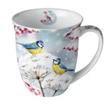Mug en porcelaine fine Msanges dHiver  0,4 litre