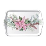 Mini plateau de Nol poinsettia rose
