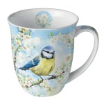Mug msange bleue en porcelaine