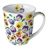 Mug penses multicolores en porcelaine fine 400 ml