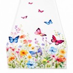 Chemin de table papillons et fleurs des champs