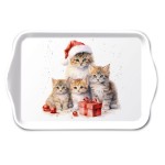 Mini-plateau en m�lamine chatons de No�l