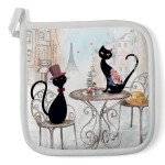 Manique de cuisine chats à Paris 20 x 20 cm Manique de cuisine chats à Paris 20 x 20 cm