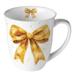 Mug en porcelaine fine noeud dor� 40 cl