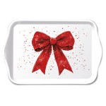 Mini plateau en m�lamine N�ud rouge de No�l