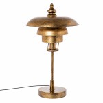 Lampe � poser or r�tro en m�tal patin� 68 cm