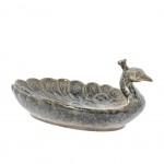 Centre de table Paon en céramique 33 cm
