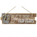 Plaque décorative en bois Tongs