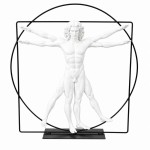 Figurine L�onard de Vinci l�homme de vitruve 41 cm