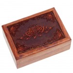 Boite Lotus en bois sculpté 18 x 13 x 6 cm Boite Lotus en bois sculpté 18 x 13 x 6 cm
