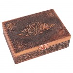 Boite � tarots lotus couleur cuivre